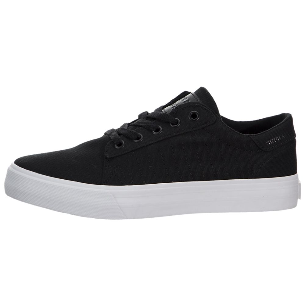 Baskets Basses Supra Belmont Noir Black/White Femme | FBE-99942649